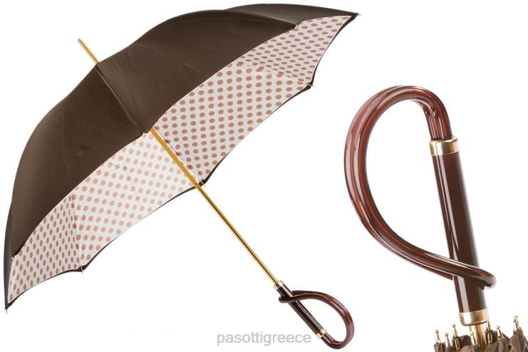 ομπρέλα | PASOTTI 189 55874-13 a - ομπρέλα μπεζ πουά 2N6B8460 γυναίκες